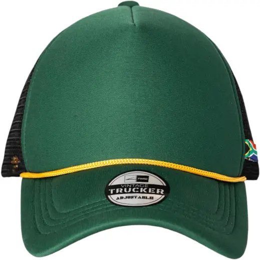 FWRD Mzansi Trucker Cap Bottle Black Front